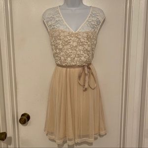 Moon Beige Lace Dress